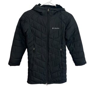Columbia Hooded Puffer Jacket Girls Size Medium 10/12 Armpit Measurement 16”
